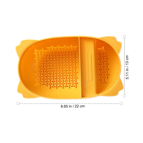 Evige Plastic Drain Basket Gele Keukenspoelbak Organizer 1
