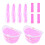 2Sets Decoratieve Roze Kinderfietsmand En Handvatbeschermers 1