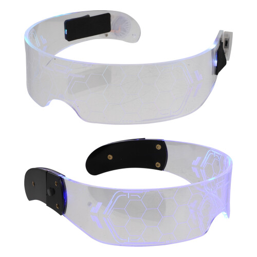 2St Lichtgevende LED Partybrillen Witte Feestartikelen