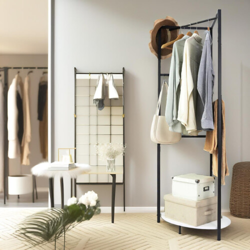 Heavy Duty Metal Coat Stand With Shelf 2
