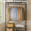 Heavy Duty Metal Open Wardrobe with 2 Shelves 3