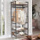 Industrial Rustic Open Wardrobe Garment Rail With Storage Shelves 8