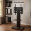 2 Tier Adjustable TV Floor Stand with 2 Shelves 7