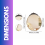 Round Wall Gold Mirror With Floral Pattern 2