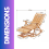 Bamboo Indoor Outdoor Foldable Rocking Chair 2