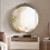 Round Wall Gold Mirror With Floral Pattern 5