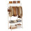 Wooden Clothes Rack Open Wardrobe With Shoe Storage White 9