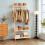 Wooden Clothes Rack Open Wardrobe With Shoe Storage White 3