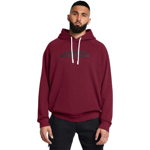 Under Armour (M, Red) Under Armour Mens Rival Raglan Drawstring Hoodie 2