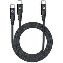USB-C - 2x cable USB-C 100W PD 1,3m Negro