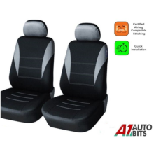 Front Grey Black Seat Covers Fabric Protectors For Nissan X-trail Qashqai Juke