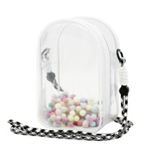 (White, Ball ring rope) Clear Doll Storage Pouch - Scratch Protection