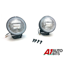 2X Universal Front Lights 12V Fog Halogen Circle Lamps Car Van Bus 4x4 SUV 10cm