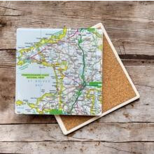 OS Map Ceramic Single Coaster Pembrokeshire Coast National Park Other