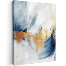 Framed Canvas Wall Art 12"x16" Abstract gold Canvas painting for Livingroom Bedroom