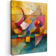 Framed Canvas Wall Art 12"x16" Geometry Canvas painting for Livingroom Bedroom