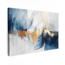 Framed Canvas Wall Art 47"x31" Abstract gold Canvas painting for Livingroom Bedroom