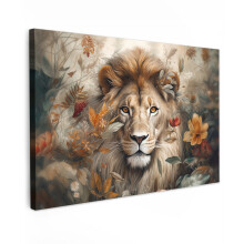 Framed Canvas Wall Art 35"x24" Lions Canvas painting for Livingroom Bedroom