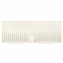 Fast Self-Draining Silicone Faucet Draining Pad 24 Inch Non-Slip Water Draining Mat Easy Clean Foldable White
