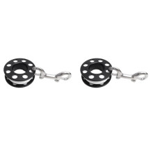 2st 15M Scuba Diving Spool Finger Rulle med Rostfritt StåL Dubbla Ended Krok SMB Utrustning Cave Dive