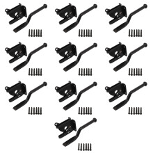 10X Self Locking Gate Automatic Heavy Force Lever Fence Gate Lock for Wood Fence Gate Door Latches Steel Black