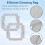 8 Pack Cleaning Pads for  WINBOT MINI2 Window Cleaning Robots, Washable Microfiber Mop Pad 3