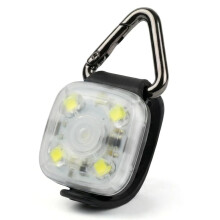 Dog Collar Light, Rechargeable LED Dog Safety Light for Night Walking, Clip- or Strap- Pet Light for Collar