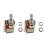 2Pcs Ohm Push Pull Potentionmeter Brass Metric Split Standard Shaft Volume Tone  Electric Guitar B500K 1
