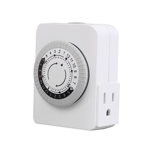 Mechanical  Timer Socket 24H Cycle Auto Power Off for Home Appliances Control Motorcycle Charging Timer US Plug