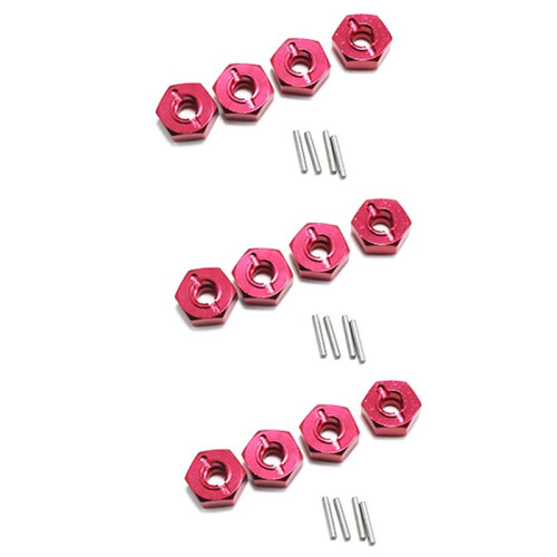 12x per  144001 1/14 RC Ricambi Auto Combinatore Nel Metallo, Rosso 1