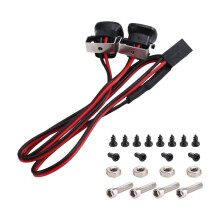 Front Front LED Lights Spotlight Parts for 1/10 RC Crawler Axial SCX10 90046 TRX4 TRX6 Redcat Gen8 2LED White Light