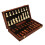 Chess Set Wooden Folding  Traditional Classic Handwork Solid Wood Pieces Walnut Chessboard Children Gift Board Game 1