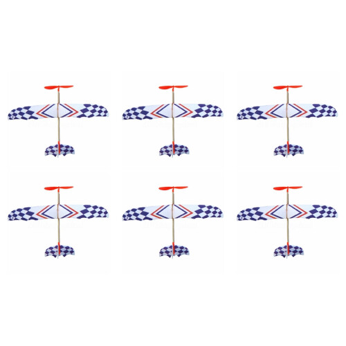 6X Elastic Rubber Band Powered DIY Foam Plane Model Kit Aircraft Educational Toy