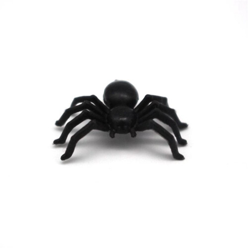 150X Plastic Black Spider Trick Toy Halloween Haunted House Prop Decor 1
