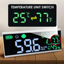 Usb Charging Screen Wall Mounted Sound Level Meter Sound Level Meter Digital Noise Meter Decibel Monitoring Tester