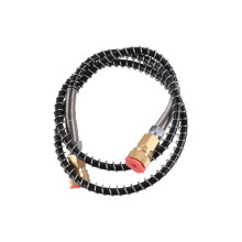 High Pressure Hose with Spring Wrapped 100cm Long PCP Pneumatics Air Refilling Pump Nylon Black Hose