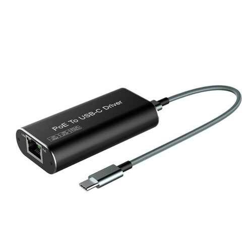 POE Powered Type C Ethernet Adapter USB C to RJ45 LAN Network Card for Phone Tablet PC