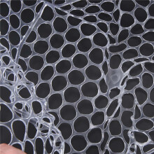 Replacement Collapsible Fishing Net Wear-Resistant Rubber Mesh Fish Catch Multifunctional Dip Net White 32cm