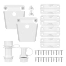 Cooler Replacement Parts Kit for Igloo, Ice Chest Plastic Hinges, Posts, Drain Plug, Cooler Parts