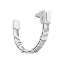 600W 12+4pin GPU Power Extension Cable 16pin Card Adapter Cable 90-Degree for 40 50 Card, STD White
