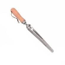 Zaaistok, Roestvrijstalen Zaadstok met Maatverdeling, Tuintroffel met Houten Handvat voor Zaaibollen