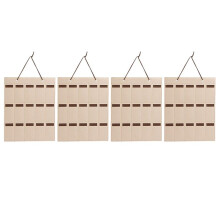 4X 15 Slot Eyewear Stand Holder for Sunglasses Glasses Storage Display Case Unisex Chocolate Color