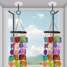 No Hole No Drilling Adhesive Ceiling Hooks for Hanging Plants Lights Wind Chimes Lantern, Sticky J Hooks Eye Hook
