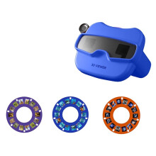 3D Slide Camera Children'S Toys with 3 Reel 3D Stereoscopic Viewer Toy 2 Colors Portable 3D Slide View Finder