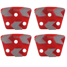 4X 30 Grit Metal Bond Scraper Trapezoid Diamond Floor Grinding Pad Disc for Removing Adhesives Spots Joints