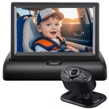4.3 Inch Car Baby Display Screen with Night Vision Camera Baby Car Camera for Back Rear Facing View Infant Kids