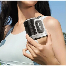 Portable USB Waist Hanging Fan,LED Digital Display, with Flashlight for Outdoor Construction & Travel