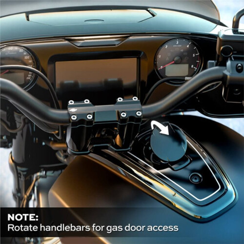 Motorcycle Handlebar Riser Extension Base CNC Handle Bar Mount Clamp Adapter for Indian Chieftain PowerPlus 25- Black 2