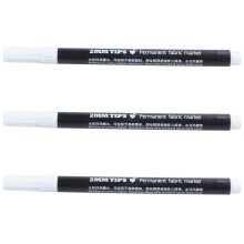 3 x Fabric  Pens Permanent Colors for DIY Textile Clothes T-Shirt Shoes White
