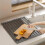 Kitchen Dish Rack, No-Drill Sink Drain Rack, Roll- Sink Storage Rack, Foldable 45cm 2